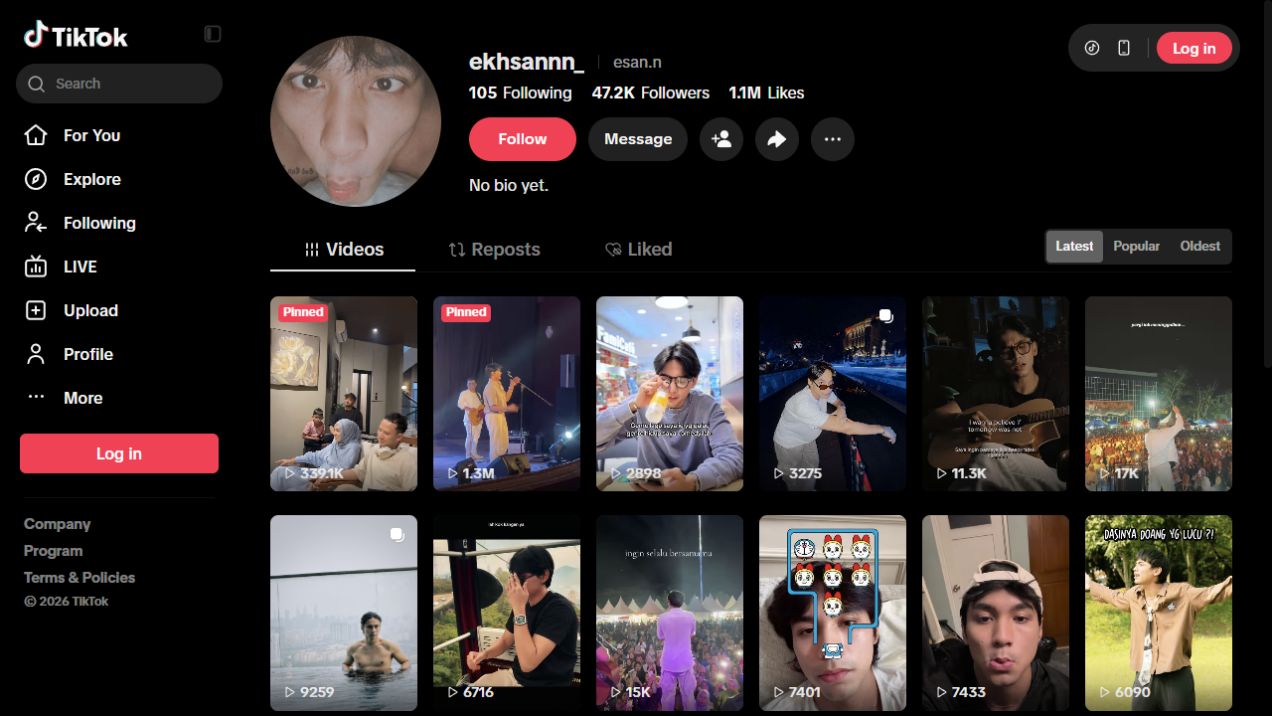 Ekhsan official TikTok profile